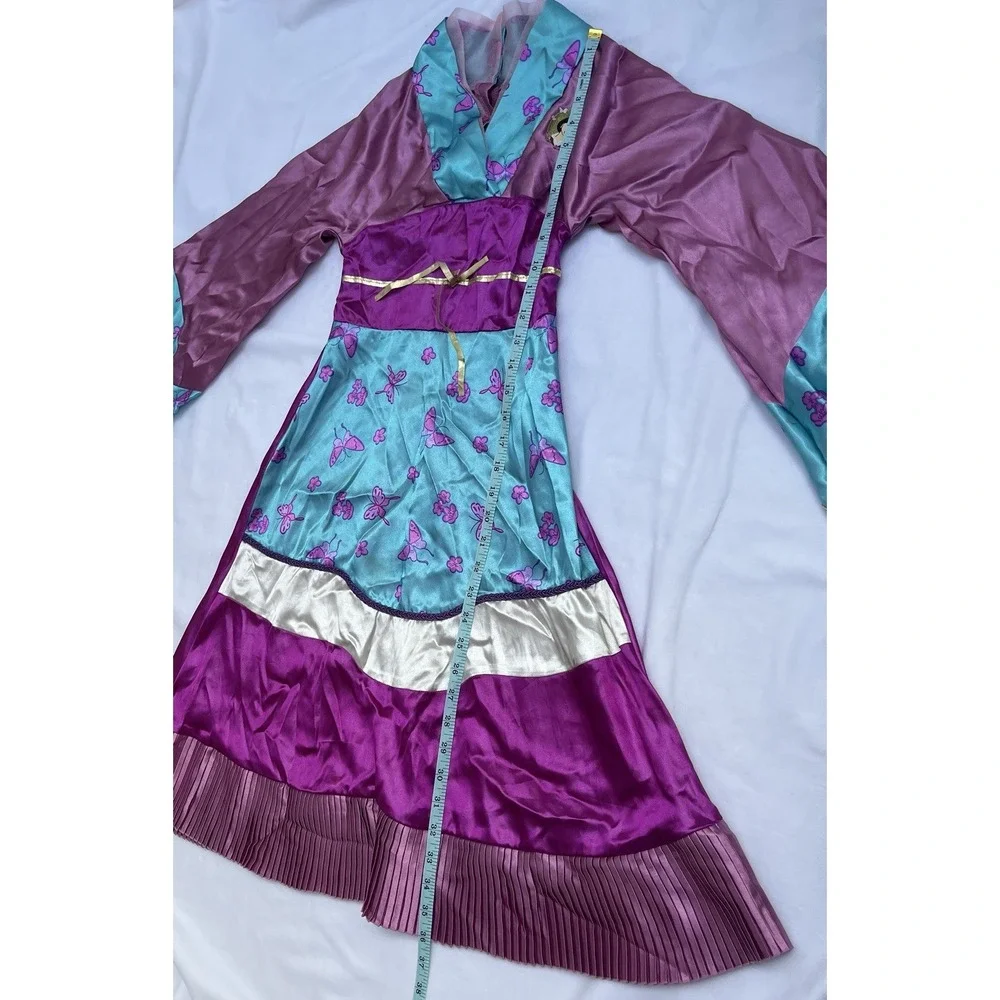 Disney Store Mulan Costume Dress Kids Size 6/6X Halloween Hanfu Princess Y2K era